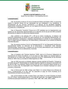 Decreto Departamental N° 222 Se declara duelo departamental por