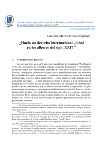 ¿Hacia un derecho internacional global en los albores del