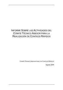 Informe Sobre Las Actividades Del Comité Técnico Asesor