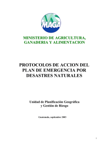 protocolos de accion del plan de emergencia por desastres naturales