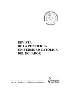 Revista 76 - Pontificia Universidad Católica del Ecuador