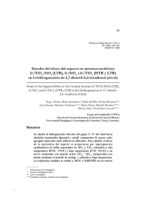 Estudio del efecto del soporte en sistemas catalíticos Ir/TiO /SiO