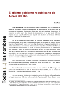El último gobierno republicano de Alcalá del Río