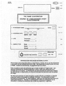 Course of Homelessness Study Questionnaire (Spanish version)