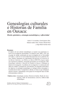 Genealogías culturales e Historias de Familia en Oaxaca: