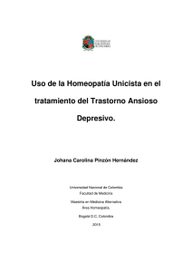 Uso de la Homeopatía Unicista en el tratamiento del Trastorno