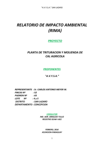 relatorio de impacto ambiental (rima)