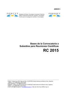 Bases RC 2015 - Agencia Nacional de Promoción Científica y