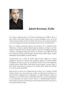 Jakob Koranyi, Cello - Fundación Ciudad de Alcobendas