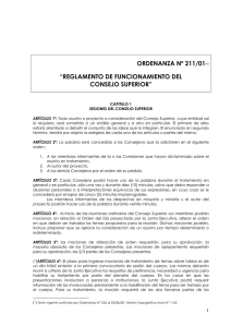 ORDENANZA Nº 211/01(a) “REGLAMENTO DE FUNCIONAMIENTO