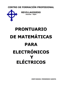 prontuario de matemáticas para electrónicos y eléctrico ss