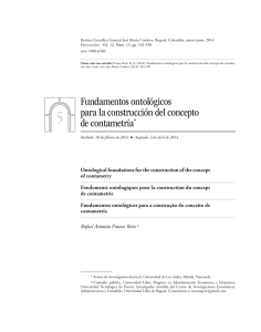 ART. 5 Fundamentos ontológicos para la construcción del concepto