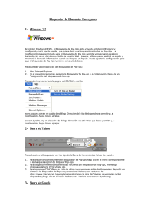 Bloqueador de Elementos Emergentes 1- Windows XP 2