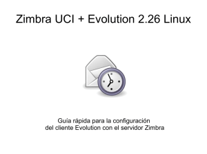 Zimbra UCI + Evolution 2.26 Linux