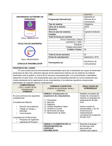 Lenguaje Ensamblador - Facultad de Ingeniería de la UACH
