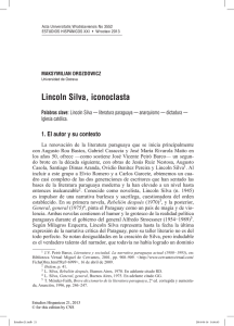 Lincoln Silva, iconoclasta - Estudios Hispánicos