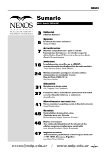 NEXOS 24.pmd - Universidad Nacional de Mar del Plata