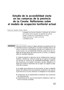 Estudio de la accesibilidad viaria en las comarcas de la provincia de