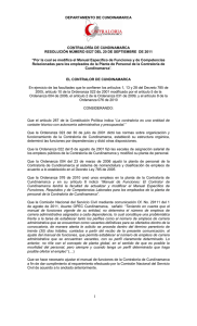 Manual de funciones 2014 - Contraloría de Cundinamarca
