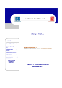 Abengoa Chile - Informe de Clasificación - Noviembre