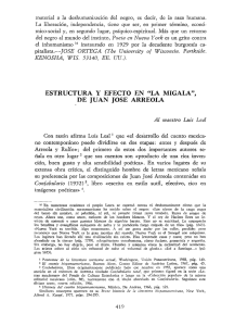 Estructura y efecto en "La Migala" de Juan José Arreola