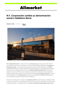 N.V. Corporación cambia su denominación social a Gabbiano Iberia