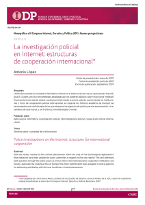 La investigación policial en Internet: estructuras de cooperación