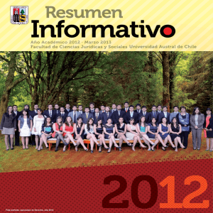 Resumen Informativo 2012 - Facultad de Ciencias Jurídicas y