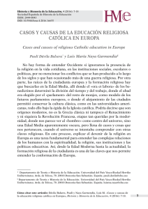 casos y causas de la educación religiosa católica en europa