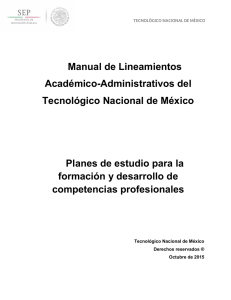 Lineamientos del Tecnológico Nacional de México