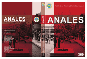 anales - Biblioteca UCE - Universidad Central del Ecuador