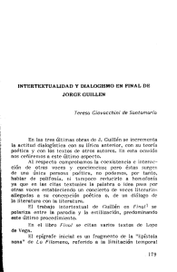 Intertextualidad y dialogismo en Final de Jorge Guillén