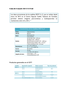 Guía de Usuario SPOT CONAE Productos generados en el CETT