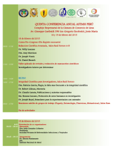 quinta conferencia anual astmh perú