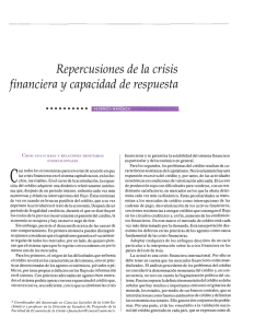 Repercusiones de la crisis financiera y capacidad de respuesta