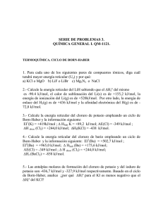 QM-1121 Serie de Problemas 3 Prof. Barriola