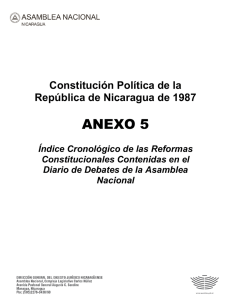 Índice Cronológico de las Reformas Constitucionales