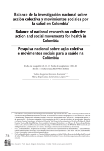 Balance de la investigación nacional sobre acción colectiva y