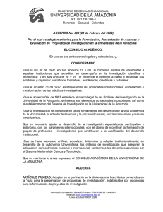Acuerdo 002 - Universidad de la Amazonia
