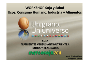 WORKSHOP Soja y Salud Usos, Consumo