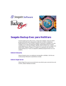 Seagate Backup Exec para NetWare