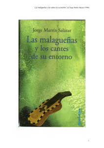 “Las malagueñas y los cantes de su entorno”, de Jorge Martín Salazar