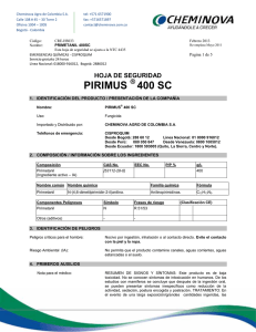 Pirimus® 400 SC - Hoja de seguridad