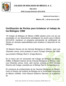 Certificación de Peritos para fortalecer el trabajo de los Biólogos: CBM