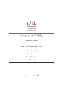 Categoria de Modulos - Universidad de La Laguna