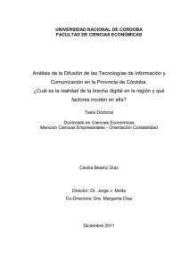 Tesis doctoral - RDU - Universidad Nacional de Córdoba