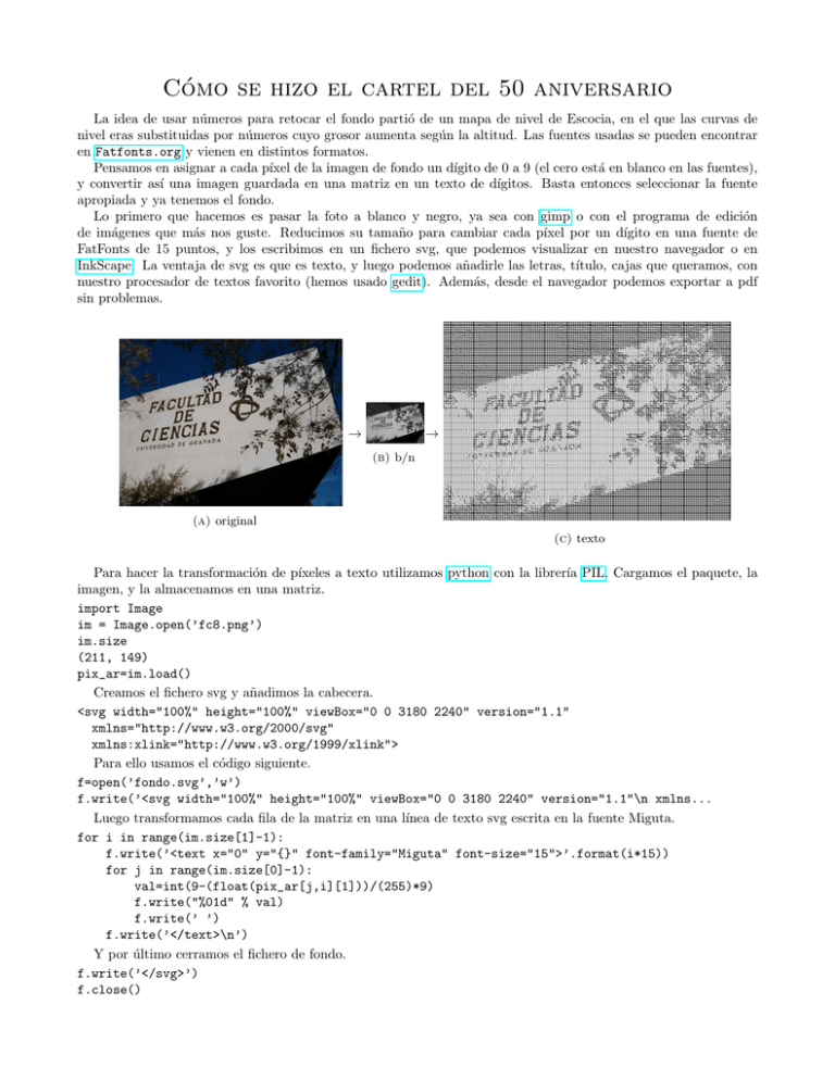 C mo Se Hizo El Cartel Del 50 Aniversario