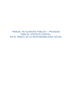 manual de alianzas público – privadas para el distrito capital, en el
