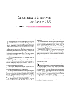 La evolución de la economía mexicana en 1996