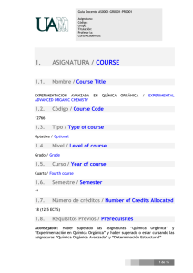 1. ASIGNATURA / COURSE